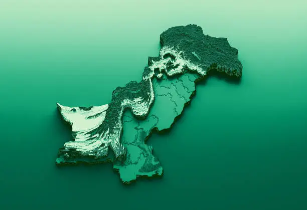 Green Map of Pakistan independence day 3d illustration real Map of Pakistan
Source Map Data: tangrams.github.io/heightmapper/
Software Cinema 4d