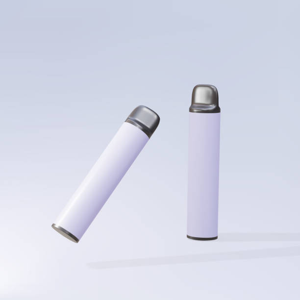 istock 3d set Disposable electronic cigarette. The concept of modern smoking, vaping and nicotine. Vector illustration. 1412727202