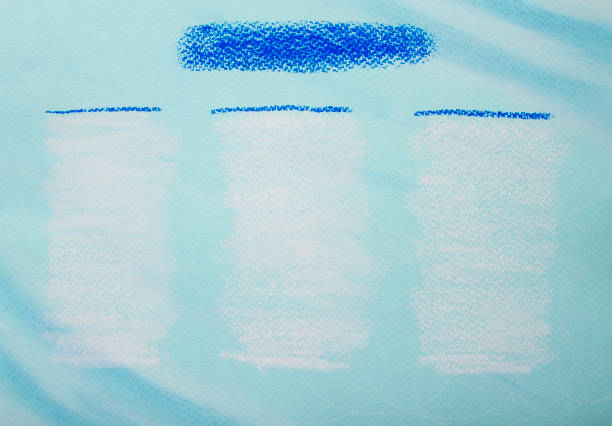 istock Blue background with a pattern of three columns and space for the name. 1412729796