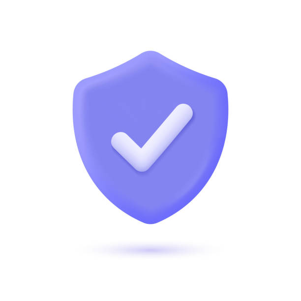 istock 3d shield and check mark icon in minimalistic cartoon style. safety and security concept. vector illustration isolated on white background. 1412730062