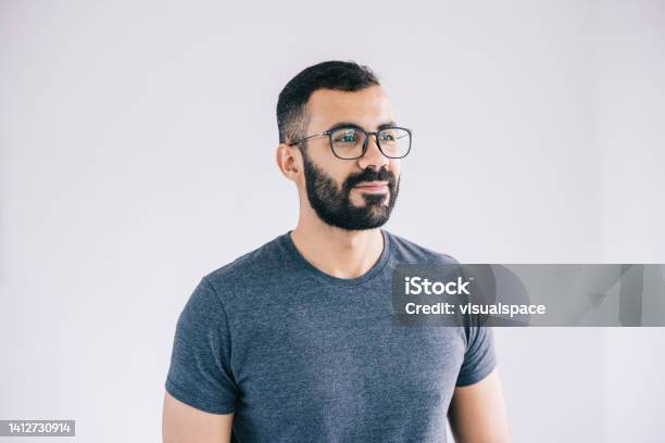 Confident Young Entrepreneur Stock Photo - Download Image Now - Portrait, Looking Away, White Background