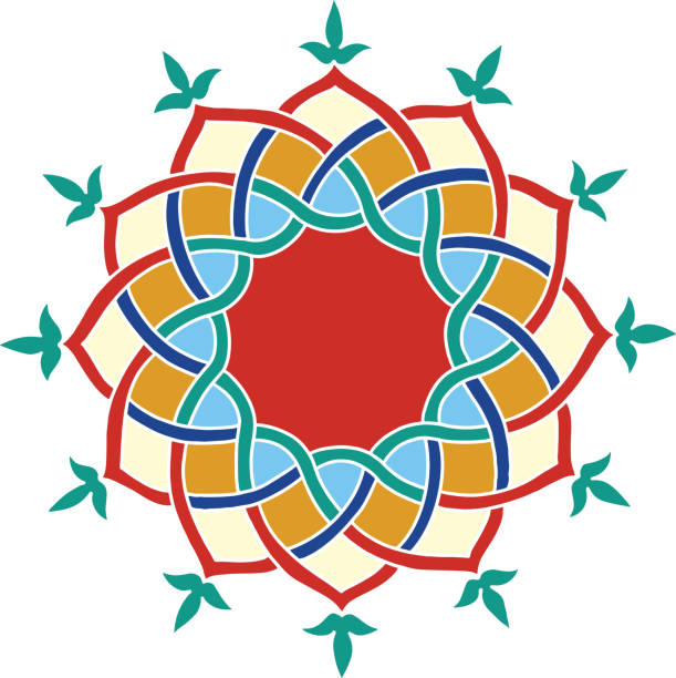 ilustrações de stock, clip art, desenhos animados e ícones de arabic floral ornament traditional islamic design .changeable colors decoration element. vector illustration. - cairo mosque egypt inside of