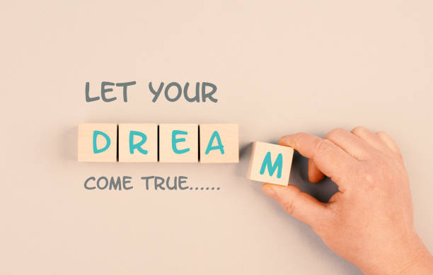 istock The phrase let your dream come true is standing on a progress bar, choaching and motivation concept, positive mindset 1412731452