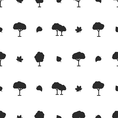 Tree Vector Pattern On White Background Stock Illustration - Download ...