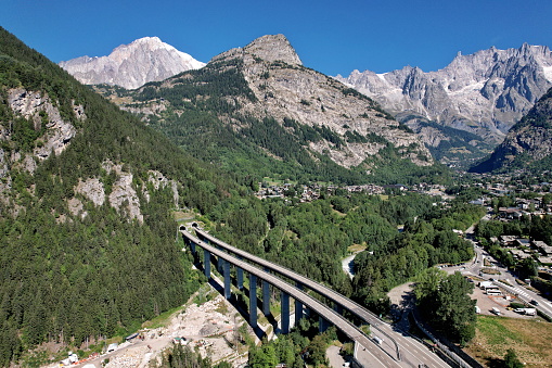 freeway from Aosta to Mont Blanc