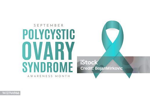 istock Polycystic Ovary Syndrome Awareness Month card, September. Vector 1412744966
