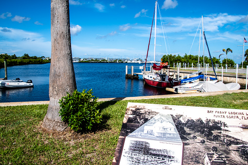 The Harborwalk in Punta Gorda, located in Southwestern Florida's Gulf Coast, is a multi-recreational path enjoyed by residents and visitors to this Charlotte County town. Along the way you find endless views of the Peace River, wildlife and bird sightings, historical plaques, instructional signs, and recreational and leisure activities enjoyed in the parks and pavillions. The trail is about 2.5 miles long and runs from Shorepoint Hospital to Fisherman's Village.