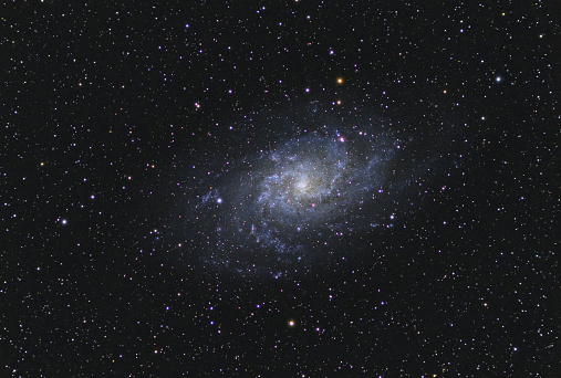 The Triangulum Galaxy M33  in the constellation Triangulum with Nebula ,Open Cluster,Globular Cluster and stars