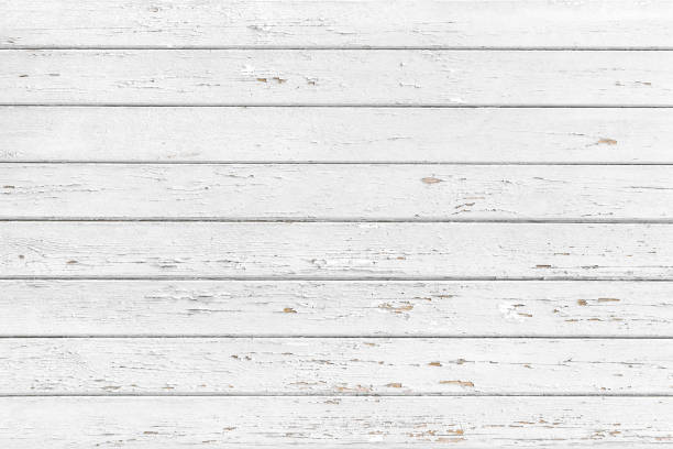 White wooden background Distressed wood texture stock photo