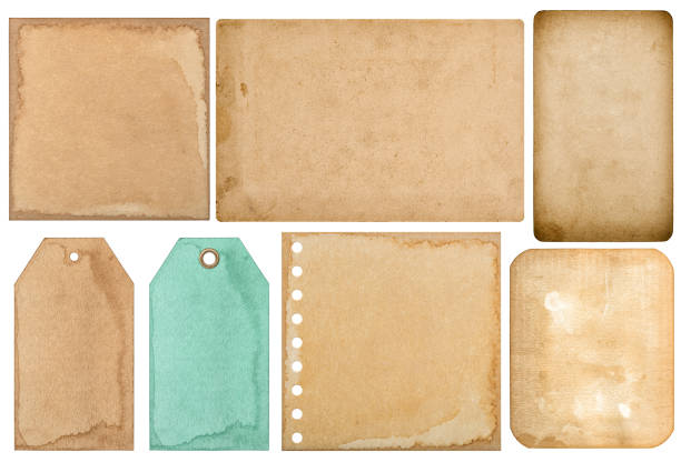 istock Old papers isolated Scrapbooking crafting junk journal 1412753020