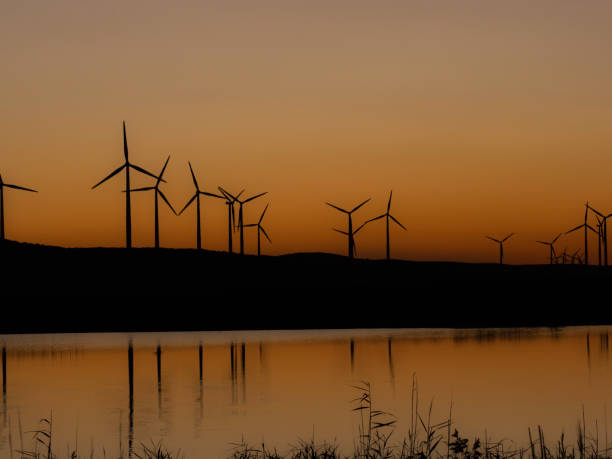 istock Sunset at Yambuk Wind Farm 1412755840