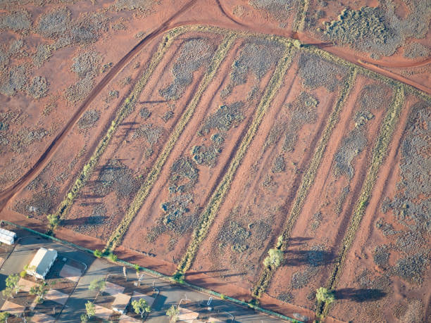Aerial view of Karratha Salt flats Western Australi