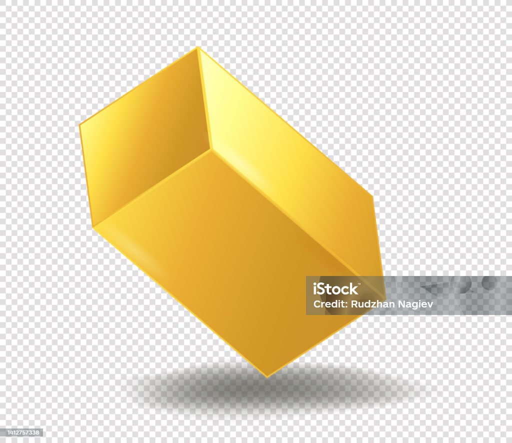 Cuboid Rendered Golden Figure Cuboid Stock Illustration - Download Image Now - Cuboid ...
