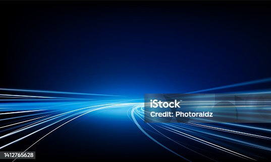 istock Abstract speed Business Start up launching product with Electric car and city concept Hitech communication concept innovation background,  vector design 1412765628