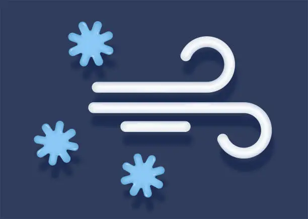 Vector illustration of 3D weather icon