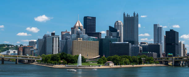 Downtown Pittsburgh, Pennsylvania, USA on a summer day stock photo