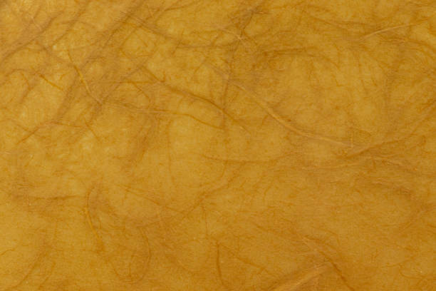 istock Brown washi paper with fibers on the surface 1412779579