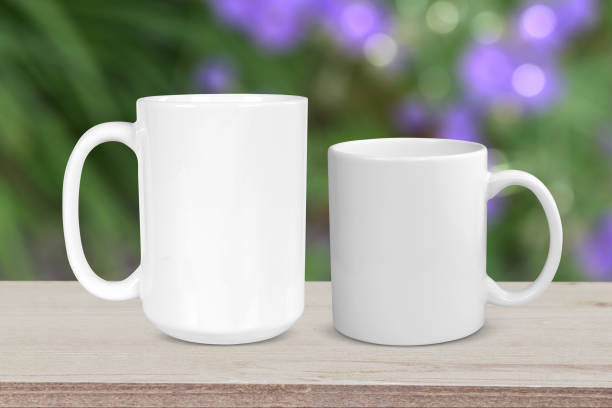 istock 11 and 15 oz Mug Mockup in Garden Scene 1412782049