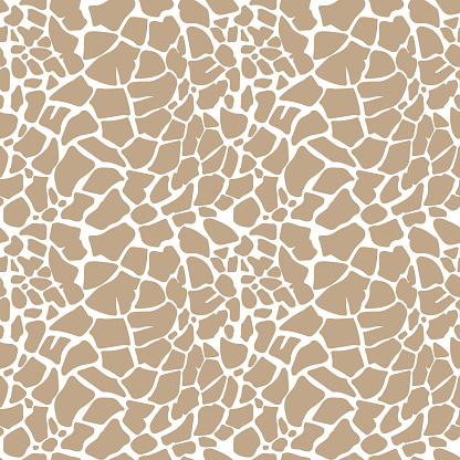 Giraffe seamless pattern. Animal skin texture. Safari background with spots. Vector cute illustration