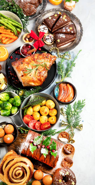 istock Traditional Christmas dinner. 1412795623