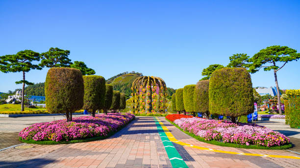 istock Manicured gardens and flower beds. 1412798405