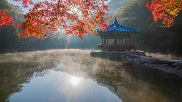 istock Autumn leaves at Uhwajeong. 1412798422
