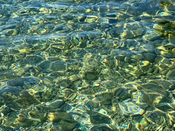istock Pebbles stones in transparent sea water. 1412801878