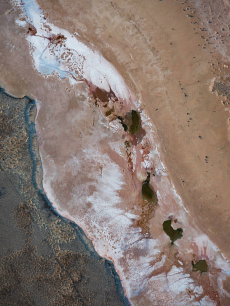 istock Aerial view of water and sand patterns 1412811754