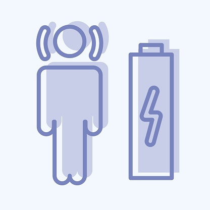 Icon Fatigue. suitable for flu symbol. two tone style. simple design editable. design template vector. simple illustration