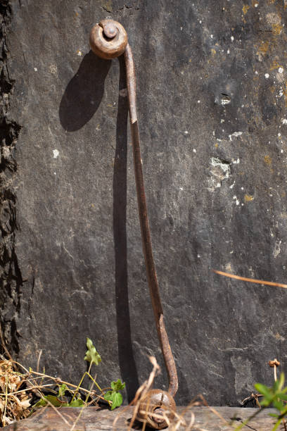 istock An old carpenter carpenter tool on a slate background. 1412816484