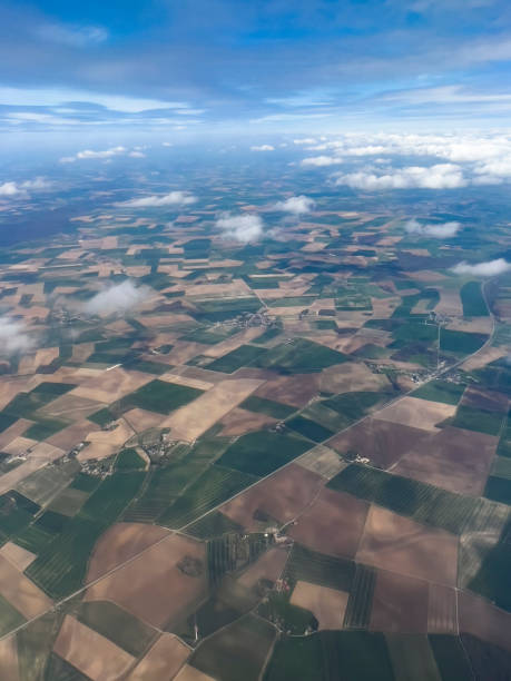 istock Arial view on agricultural landscape 1412817647