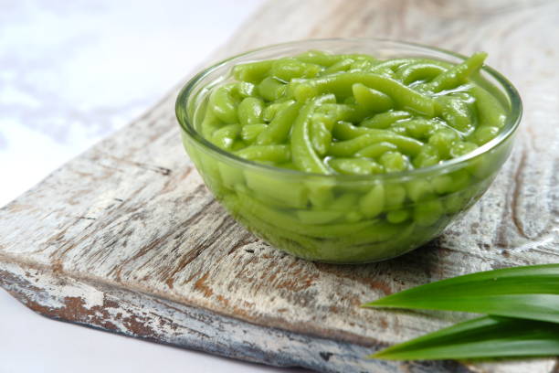 cendol Malaysian Desserts Called Cendol. Cendol is Made From Crushed Ice Cubes,pandan short vermicelli and Red Bean. red bean dessert stock pictures, royalty-free photos & images