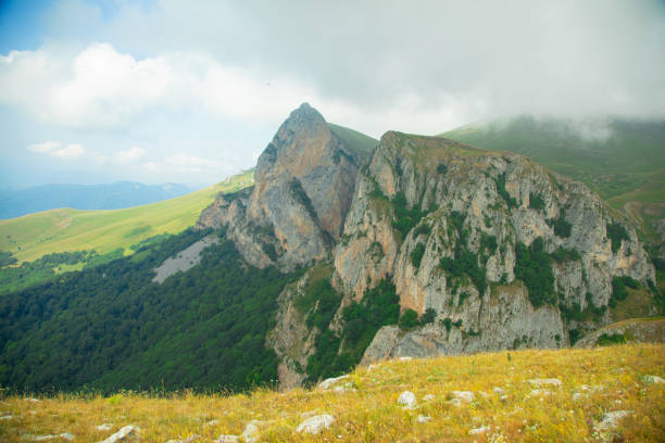 Cliff in nature. Armenia. Summer time