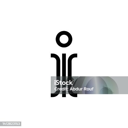 istock modern monogram letter i logo design 1412823153