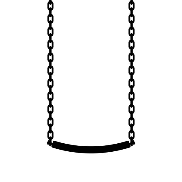 Swing Hanging On A Chain Icon Black Silhouette Front View Vector Simple  Flat Graphic Illustration Isolated Object On A White Background Isolate  Stock Illustration - Download Image Now - iStock