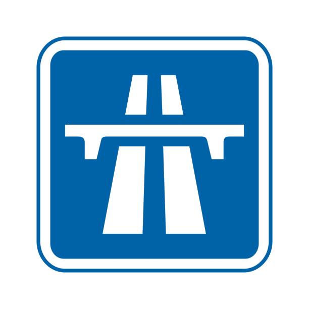 znak drogowy autostrady. symbol autostrady. - interstate stock illustrations