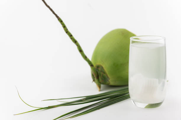 istock Coconut juice,Drink coconut water white background 1412835255