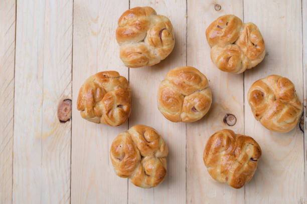 Fresh homemade bread outdoors