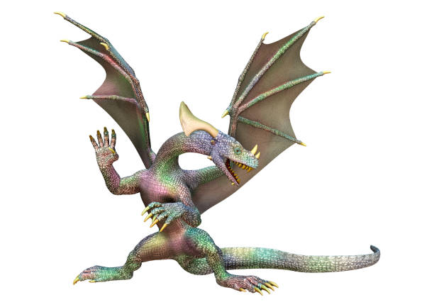 istock 3D Rendering Fairy Tale Dragon on White 1412836560