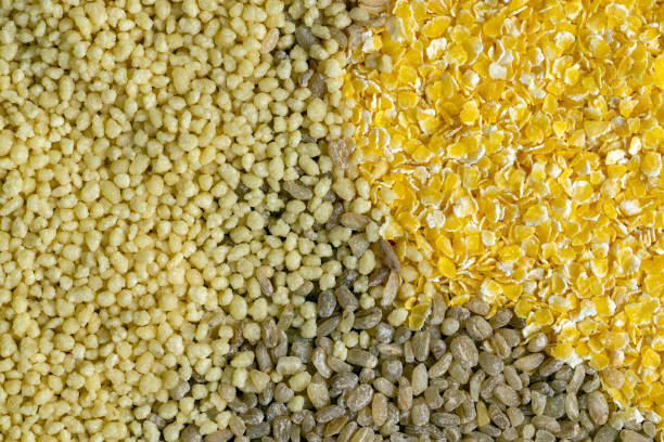 istock Mixed raw cereals from different types of plants 1412847884