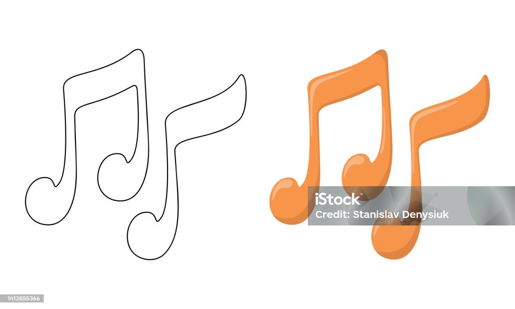 Musical Notes Isolated Set Of Vector Illustrations Musical Notes Isolated On White Background ...