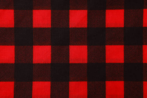 istock Top view of red bandana with check pattern as background 1412860011