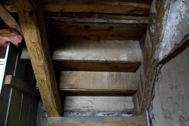 istock Wooden house staircase 1412870913