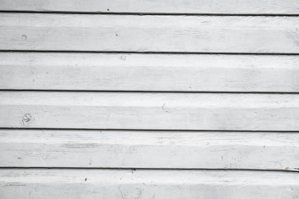 istock horizontal white painted wooden planks. Wooden background texture surface 1412872075