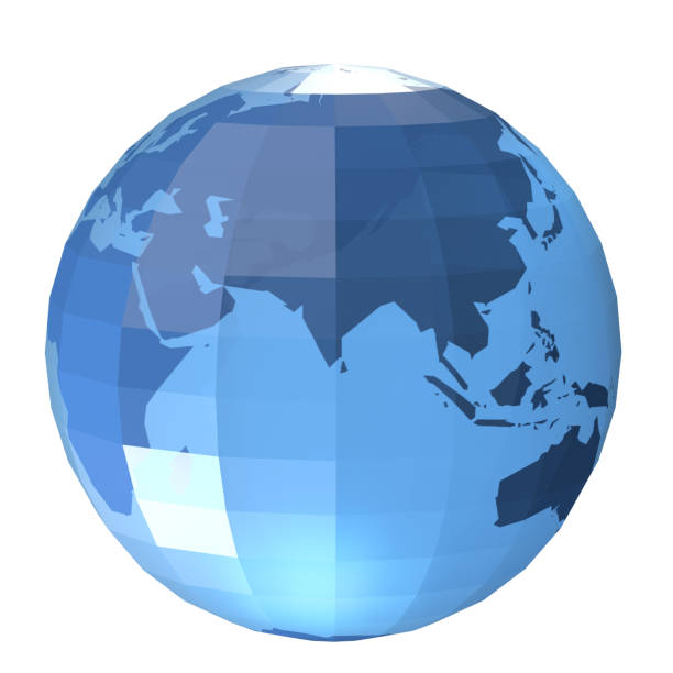 istock 3D illustration of a polygon globe 1412882335