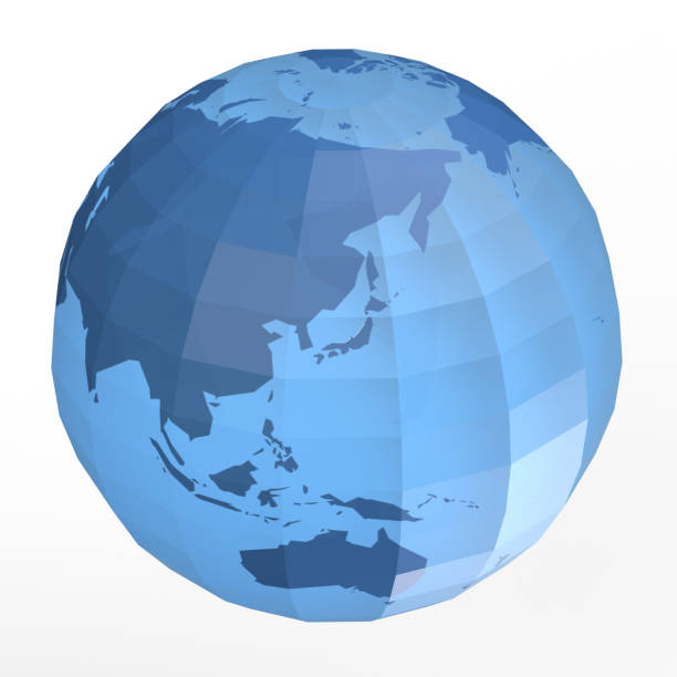 istock 3D illustration of a polygon globe 1412882340