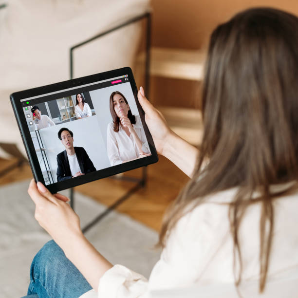 istock video interview digital meeting business team 1412886016