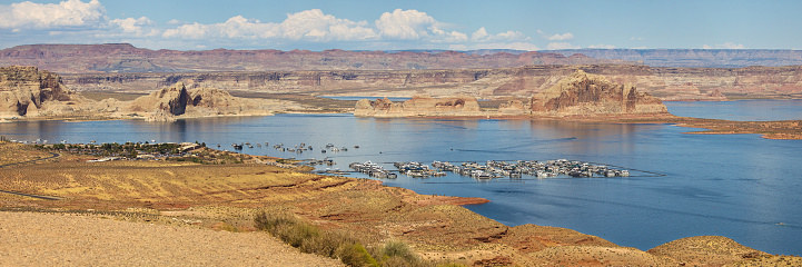 Wahweap Bay at Lake Powell from the Wahweap Overlook, Arizona, United States.