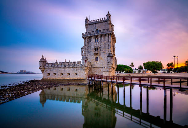 istock Belem Tower on the Tagus River, Lisbon, Portugal. 1412886446