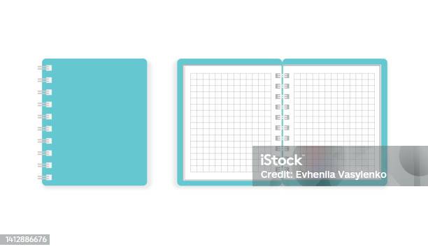 Open Notebook Chekered Notebook Cover And Open Pages In Checkered Pattern On White Background ...